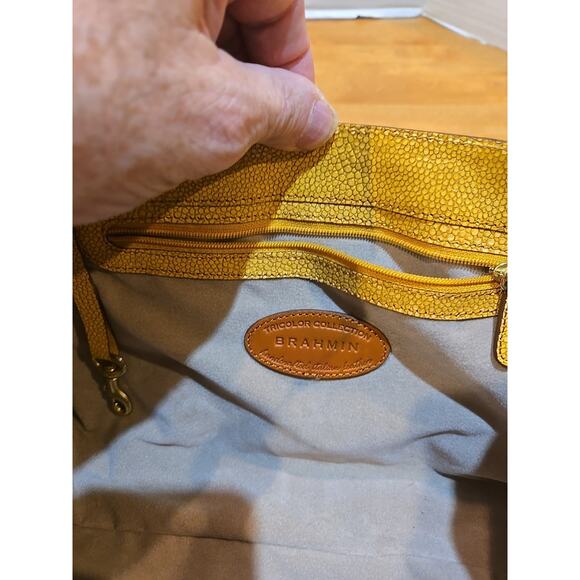 Brahmin Handbags Sophie Honey Tricolor Fairhaven, MA Handcrafted Italian Leather - Picture 4 of 16